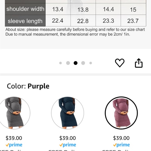 Purple Maternity Dress XL - Picture 4 of 4